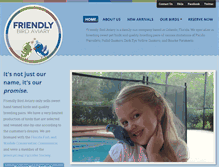 Tablet Screenshot of friendlybirdaviary.com